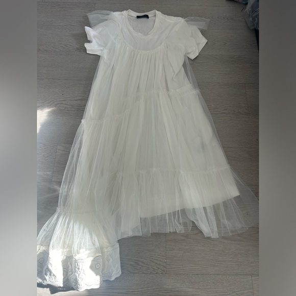 Simone Rocha Asymmetrical Tshirt Dress Tulle Size S - Picture 2 of 6
